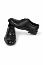 Men's Black Genuine Leather Formal Shoes Classic Elegant Comfortable Design for Work Events