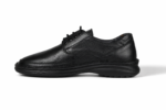 Men's Black Textured Genuine Leather Casual Shoes - Comfortable Elegant Design for Everyday Wear - Image 2