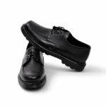 Mens Black Genuine Leather Formal Shoes Classic Elegant Design with Comfortable Sole for Work Events