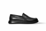Men's Brown & Black Genuine Leather Shoes Classic Elegant Comfortable Design for Work Events - Image 2