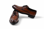 Men's Brown Genuine Leather Formal Shoes Classic Elegant Design for Work Events