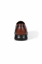 Men's Brown & Black Genuine Leather Shoes Classic Elegant Comfortable Design for Work Events - Image 3