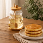 Glass Honey Jar with Wooden Lid