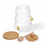 Glass Honey Jar with Wooden Lid