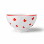 11 cm Porcelain Bowl with Red Heart Pattern - Image 2