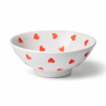 11 cm Porcelain Bowl with Red Heart Pattern