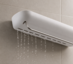 Ecoco Adhesive Bathroom & Kitchen Shelf with Towel Holder