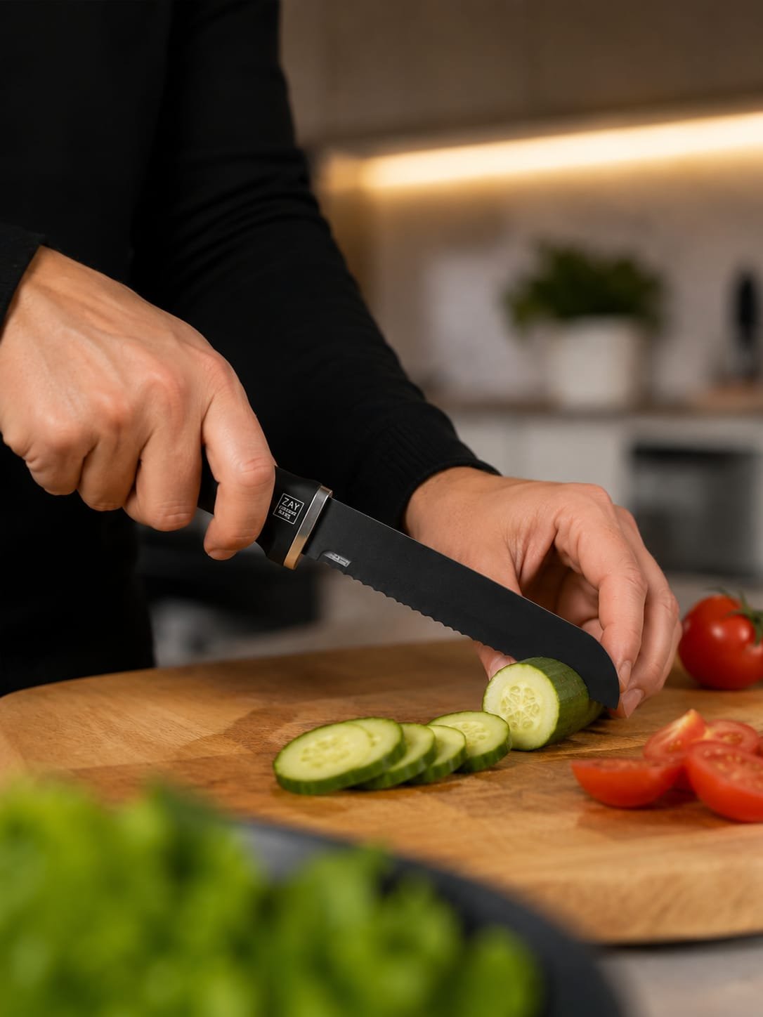 سكينة فرناني ستانلس ستيل مشرشرة – 60 جنيه 🔪 Serrated Stainless Steel Bread & Cake Knife – 60 LE سكينة فرناني ستانلس ستيل مشرشرة للخبز والكيك - Image 1
