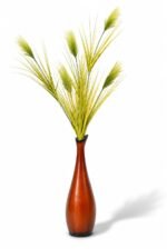 Artificial Decorative Plant with Wheat Leaves Wooden Base