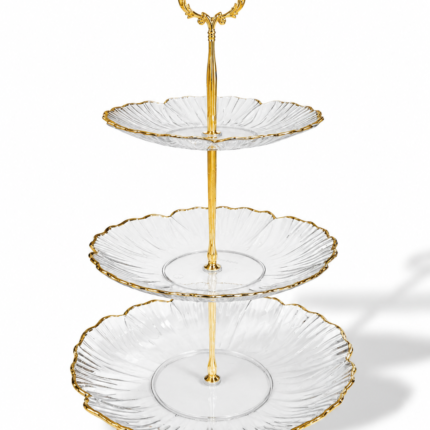 Acrylic Cake Stand 3 Tiers Metal Stand