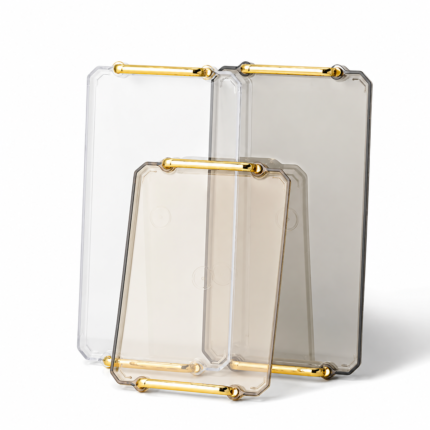 Acrylic Tray with Gold Handle