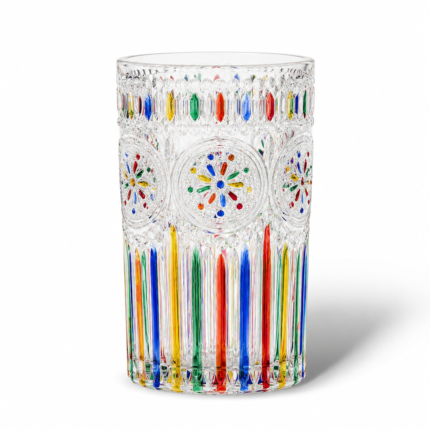 Colored Glass Cups Set – 6 Pieces