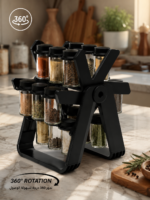18-Piece Rotating Spice Rack Set