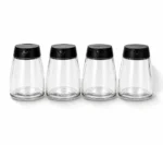 Glass Spice Jar Set 4-Pieces
