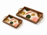 Wooden Serving Tray Set 2-Pieces - Image 4