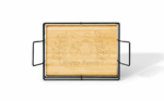 2-Piece Wooden & Metal Tray Set.