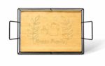 2-Piece Wooden & Metal Tray Set.
