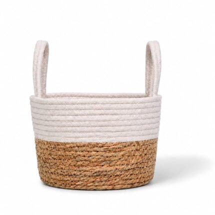 Woven Plant Basket With Handles