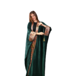 Green Velvet Kaftan with Luxury Jacquard