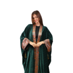 Green Velvet Kaftan with Luxury Jacquard