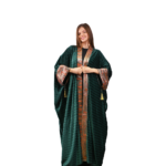 Green Velvet Kaftan with Luxury Jacquard