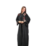 Elegant Black Kaftan with Hand Embroidery