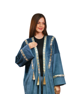 Women’s Embroidered Turquoise Kaftan