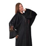 Embroidered Black Velvet Kaftan Free Size - Image 2