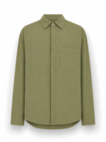 Men’s Olive Green Casual Shirt with Front Pocket – Modern Minimal Style