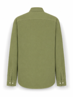Men’s Olive Green Casual Shirt with Front Pocket – Modern Minimal Style - Image 2