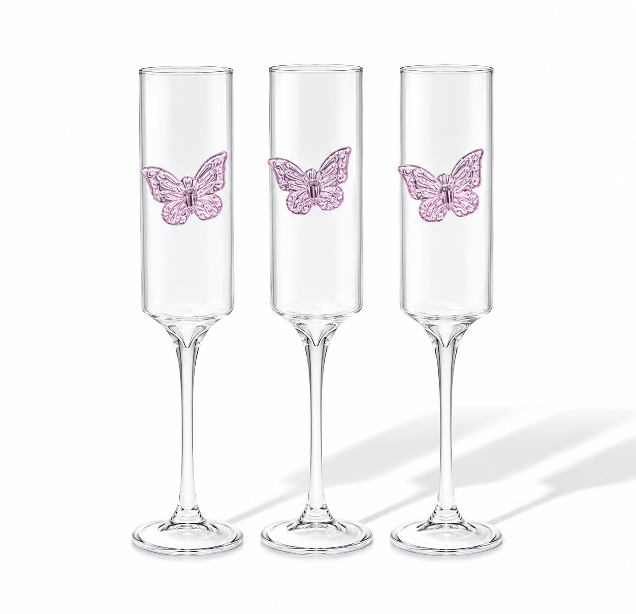 كاس فيونكة زجاج حراري Bow Thermal Glass Cup 210 Le_(1) Tall Butterfly Glass Cup