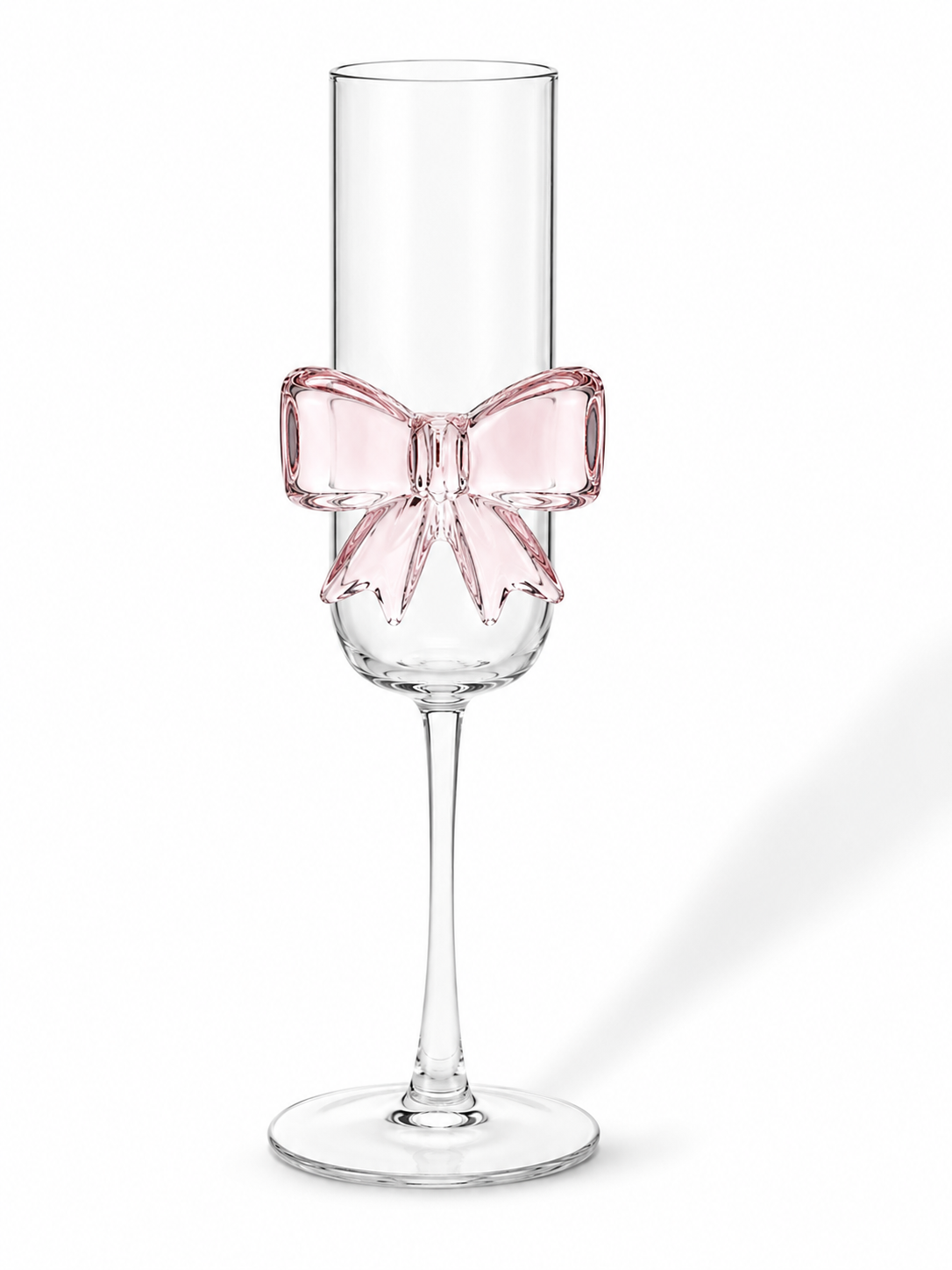 كاس فيونكة زجاج حراري – 210 جنيه Bow Glass Heat-Resistant Cup – 210 LE(1) Luxury Heat-Resistant Glass Cup with Elegant Pink Bow Design - Image 1