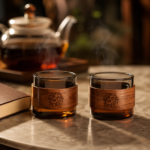 Glass Cup with Wooden Sleeve - Image 3