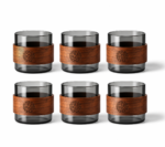 Glass Cup with Wooden Sleeve