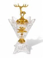 Acrylic Incense Burner with Golden Deer Design – Luxury Bakhoor Burner