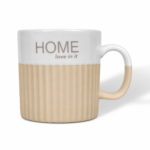 Porcelain Ribbed Mug with Modern Design
