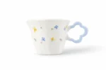 Floral Porcelain Mug with Star Handle