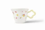 Floral Porcelain Mug with Star Handle - Image 3