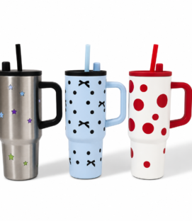 SUS Stainless Steel Thermal Mug With LeakProof Lid Straw Keeps Drinks Hot & Cold