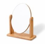 Wooden Round Makeup Mirror