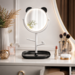 Cute Desktop Mirror with Organizer Base