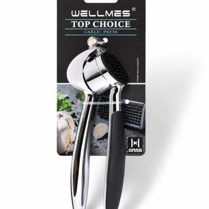 Luxury Stainless Steel Garlic Press with Silicone Handle