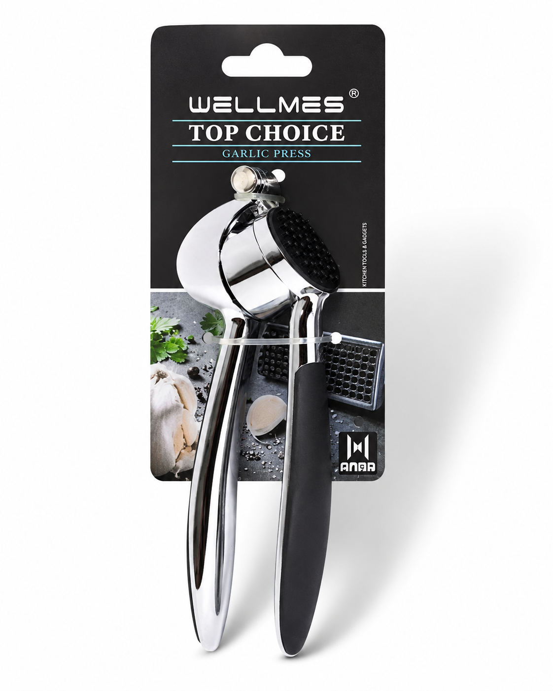هراسة ثوم ستانلس لوكس بيد سيليكون – 150 جنيه Luxury Stainless Steel Garlic Press with Silicone Handle – 150 LE(1) Luxury Stainless Steel Garlic Press with Silicone Handle - Image 1