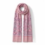 Pink Scarf with Classic Traditional Patterns - Image 2